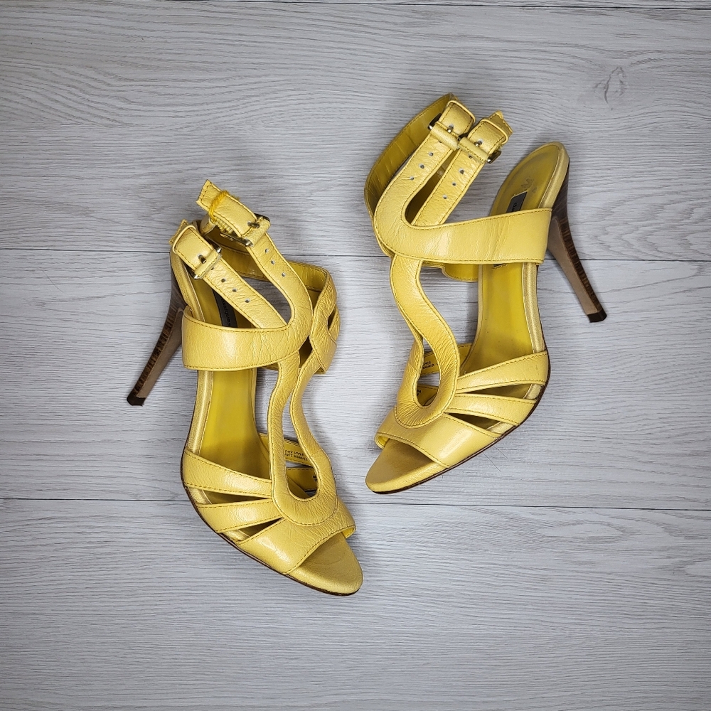 Yellow Classiques Entier "Trellis" Strappy Heeled Sandals
